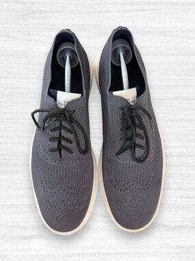 Coach Knit Sneakers Mens 10.5 Gray Black Lightweight Comfort Casual Lace Up